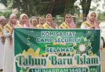 Muslimat YPRI Sorowako Gelar Jalan Sehat dan Hias Tumpeng Sambut Tahun Baru Islam 1445 H