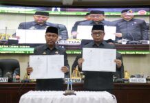 Bupati dan Ketua DPRD Lutim Tandatangani Nota Kesepakatan Tentang KUA PPAS TA 2024