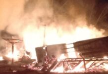 Gudang Pupuk Milik PT. Latunrung di Malili Terbakar