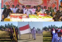 Momen HUT Ke-78 RI, Camat Bengo Bertindak Sebagai Inspektur Upacara