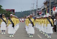 Dilepas Ketua TP PKK Lutim, Gerak Jalan Indah Meriahkan HUT ke 78 RI di Kota Malili