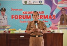 Asisten Administrasi Umum Buka Rapat Koordinasi Forum Germas Tingkat Kabupaten Lutim