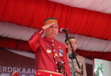 Upacara HUT RI 78 di Lutim Berlangsung Hikmat, Peserta Aubade Libatkan 1.000 Pelajar SMP
