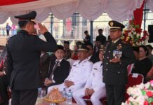 Dandim 1311/Morowali Menjadi Inspektur Upacara Penurunan Bendera HUT RI ke-78