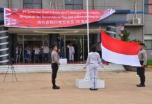 Upacara HUT RI Ke 78 di PT. GNI Juga Diikuti WNA