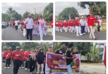Ribuan Alumni SMA 5 Bone Ramaikan Jalan Santai di Moment Hut RI Ke-78