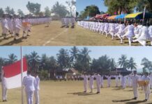 Paskibra SMA 25 Bone Dan Man 3 Tampil Sempurna Pada Momen HUT RI Ke-78