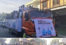 Pawai Lepas Jabatan Bupati Bone, Disambut Ratusan Warga