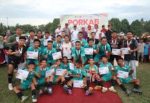 Saksikan Laga Final Porkab Cabor Sepak Bola, Budiman : Luar Biasa Anak-Anak Kita