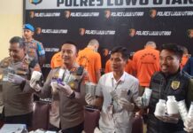 Gelar Konferensi Pers Kapolres Luwu Utara : 12.280 Butir Obat Keras Diamankan Satres Narkoba
