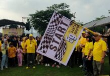 Ribuan Peserta Jalan Sehat Meriahkan HUT Golkar ke-59 di Morowali Utara