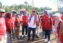 Bupati Budiman Buka Turnamen Volly dan Sepak Bola Mini Lampia Cup I