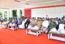 Wabup Lutim Ikuti Apel Gelar Pasukan Operasi Mantap Brata Kesiapan Pemilu 2024