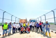 PT BMS Berhasil Uji Beban Jembatan Layang Dengan Totol Beban 240 Ton