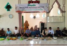 Diacara Maulid, Babinkamtibmas Polsek Baebunta Imbau Masyarakat Jaga Keamanan Jelang Pileg