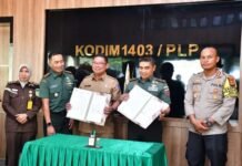 Danrem 141/TP Lakukan Kunjungan Kerja di Kodim 1403 Palopo