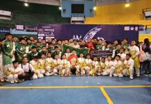MB Gema Nada Ponpes Nurul Junaidiyah Juara Nasional di Akkarena Marching Band competition Makassar