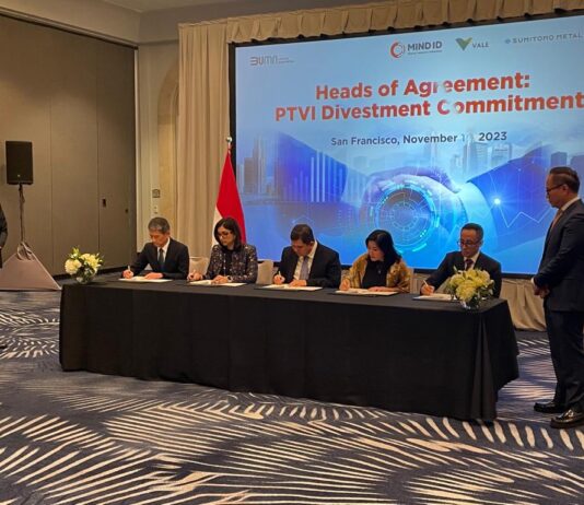 Disaksikan Presiden Jokowi, PT Vale Penandatanganan Perjanjian Pendahuluan Divestasi