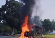 Mobil Terbakar di Mangkutana, Diduga Pelangsir BBM