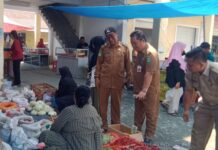 Disdagkoprinum Luwu Timur Pantau Pasar, Harga Cabai Lokal Lebih Murah Hanya Rp. 60 Ribu