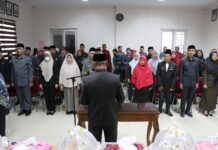 Jelang Pergantian Tahun, Bupati Budiman Lantik 38 ASN Pemkab Lutim