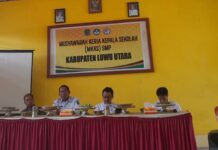 Hadiri Musyawarah MKKS SMP, Kepala Disdikbud Luwu Utara Imbau Kepsek Deteksi Anak Putus Sekolah