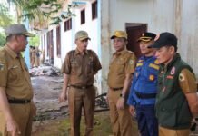 Pasca Kebakaran, Sekda Morut Tinjau Kantor DP2KBP3AD, Kerugian Ditaksir Miliaran