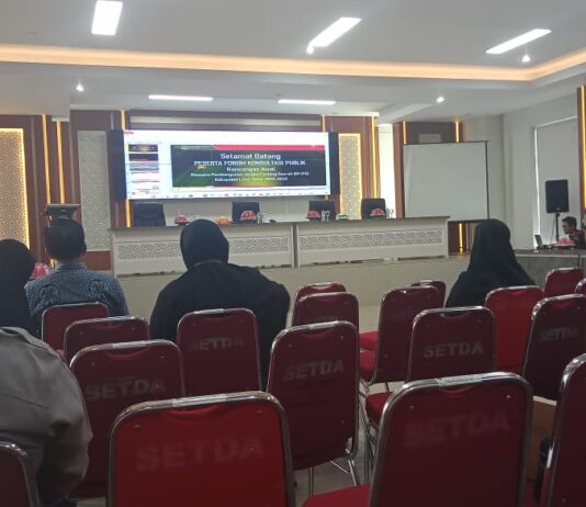 Pemkab Lutim Gelar Rapat Forum Konsultasi Publik Rancangan Awal RPJPD Tahun 2025-2045
