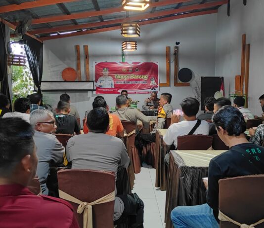 Ngopi Bareng Jurnalis, Kapolres Luwu Utara Ajak Ciptakan Pemilu Damai 2024
