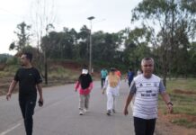 Manfaatkan Hari libur, Bupati Budiman Joging Pagi Sekaligus Tinjau Proyek Malili River Side