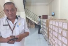 Surat Suara Pilpres dan DPD Tiba di Gudang KPU Luwu Timur