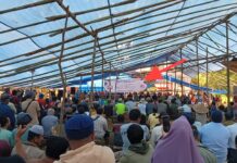 Ada Baliho Perusahaan Dipertemuan Masyarakat Sulteng di Kawasan Hutan Lindung Luwu Timur