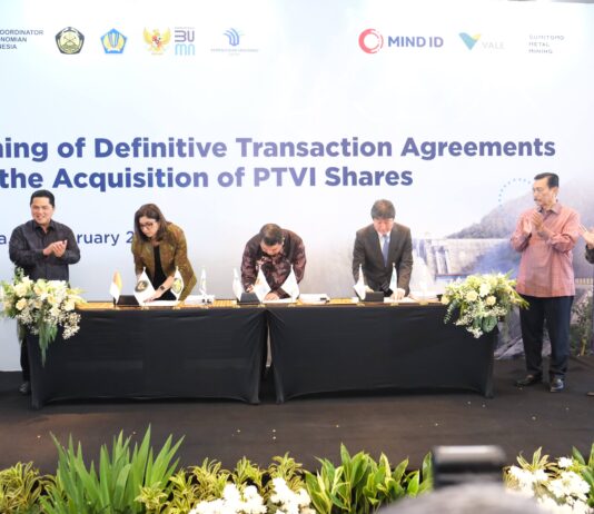 MIND ID, VCL dan SMM Tandatangan Perjanjian Jual Beli Saham