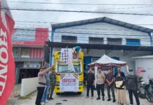 Kapolsek Malangke Barat Jemput dan Kawal Logistik Pemilu