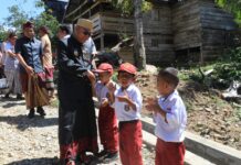Tingkatkan Pendidikan Daerah Pedalaman, Bupati Budiman Resmikan Gedung Baru Kelas Jauh Desa Asana