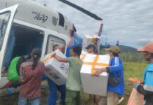 Polda Sulteng Turunkan Helikopter Polri Jemput Surat Suara di TPS, Begini Penjelasan Kapolres Morut