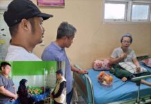 Personel Polres Luwu Timur dan Komisioner KPU Besuk Petugas PPS dan KPPS Yang Sakit