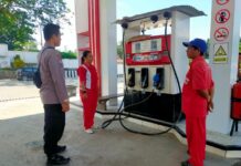 Jelang Mudik Lebaran, Polsek Lembo Pantau SPBU
