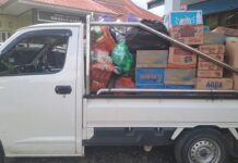 Kolaborasi Batarapos, Pemdes Bangun Jaya dan Galery Alsya Salurkan Bantuan untuk Korban Banjir Luwu