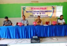 Salurkan BLT-DD Januari-Mei, Kades Bumi Harapan : Semoga Dapat Meringankan Beban Warga Penerima Bantuan