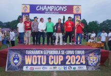 Tutup Turnamen Wotu Cup, Bupati : Pentingnya Membina Generasi Pecinta Olahraga