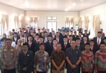 Lantik 45 Panwascam Se-Luwu Utara, Ketua Bawaslu : Perbaiki Nawaitunya, Luruskan Niatnya Sebelum Bekerja