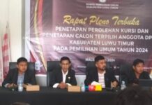 KPU Luwu Timur Tetapkan 35 Caleg Terpilih Pemilu 2024