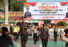 Jadi Irup Peringatan Hari Lahir Pancasila, Kapolres Luwu Timur : Pancasila Menyatukan Segala Perbedaan