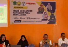 SMPN 6 Sabsel Luwu Utara Gelar Workshop Guru Pemanfaatan Aplikasi Canva