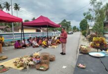 Ritual Adat Mecaru di Kertoraharjo Dihadiri camat Tomtim bersama Pj Desa