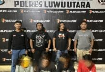 Gerak Cepat, Resmob Polres Luwu Utara Ringkus Empat Pria Terduga Pelaku Penganiayaan Sopir Mobil