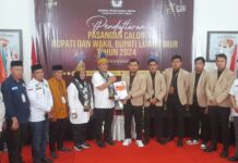 Paslon Ibas-Puspa Resmi Daftarkan Diri di KPU Sebagai Calon Bupati dan Wakil Bupati