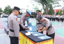 Kapolres Luwu Timur Pimpin Sertijab Kabag, Kasat dan Kasi