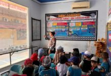 Polisi Sahabat Anak, Satlantas Polres Luwu Utara Terima Kunjungan TK IT Al-Hikmah Tamboke
